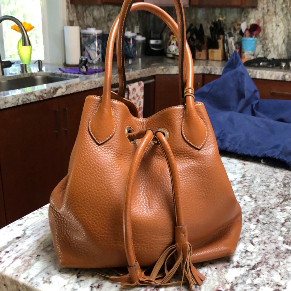 Dooney & Burke tan leather bag